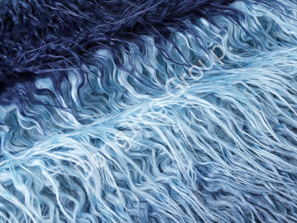 DW0305-donkerblauwe en lichtblauwe roller faux fur fabric