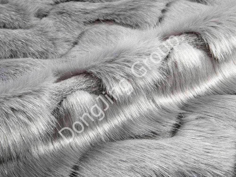 8HW0366-Rot Lifting Roet W Haar Konijnenhaar faux fur fabric