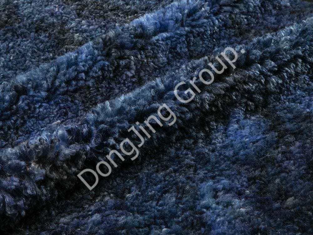 8KT0096-Ronde net rommelig zonnewol strandwol faux fur fabric