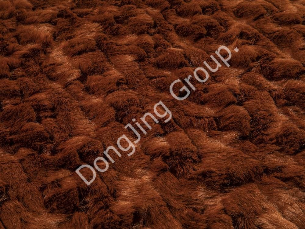 9HG0245-Donkerbruin geborsteld konijnenhaar faux fur fabric