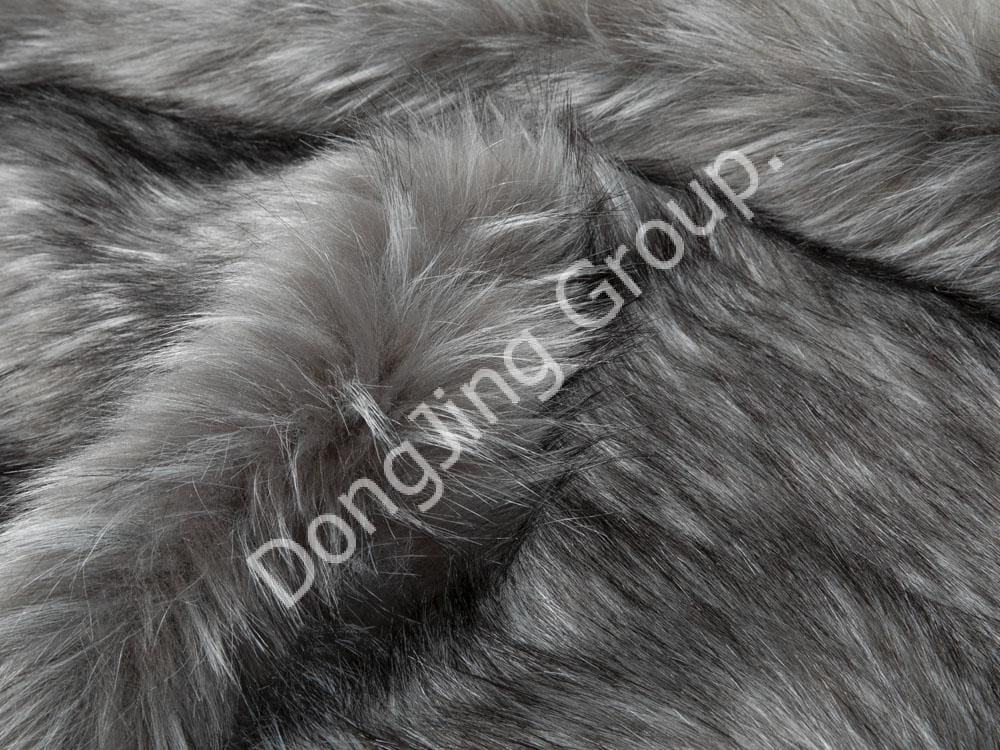 9HW0652-Tweekleurige jacquard bedrukte tip faux fur fabric