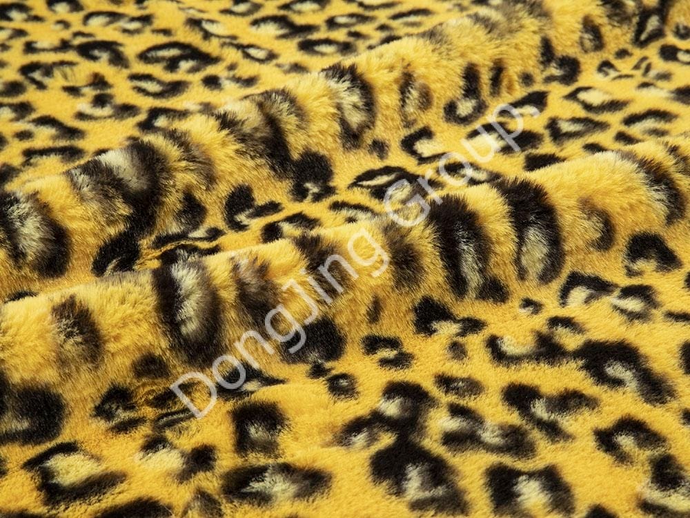 9KT0165-Kaki Luipaard faux fur fabric