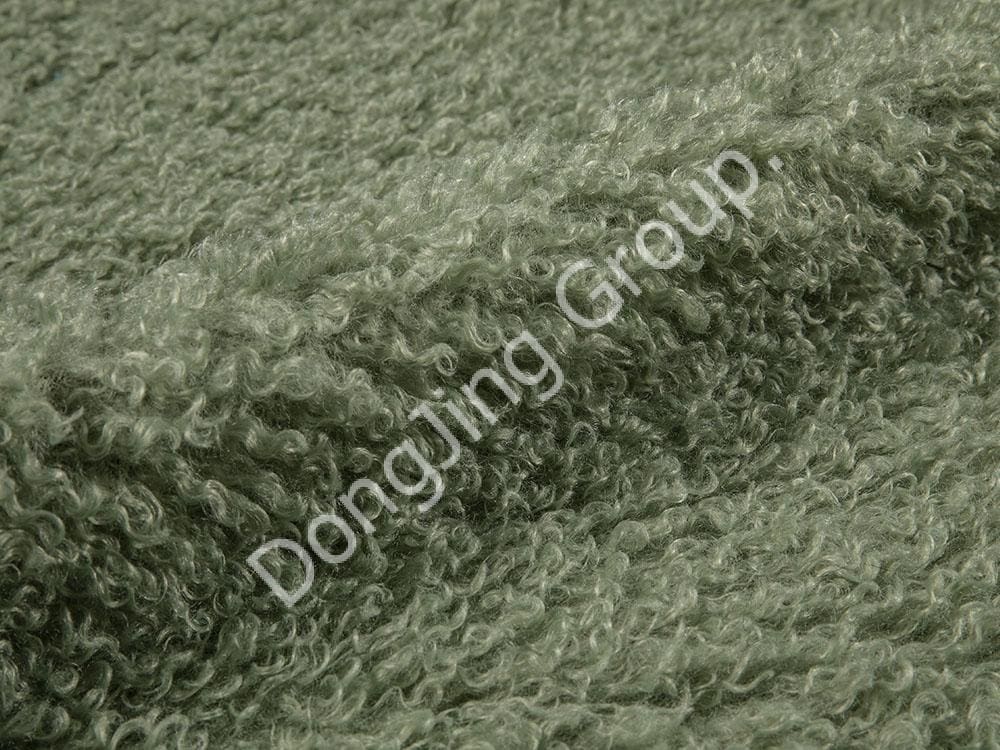 9Q0404-Groen Tibetaans kasjmier lamshaar faux fur fabric