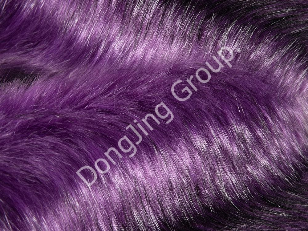 9W0352-Paarse en paarse harige dumplings faux fur fabric