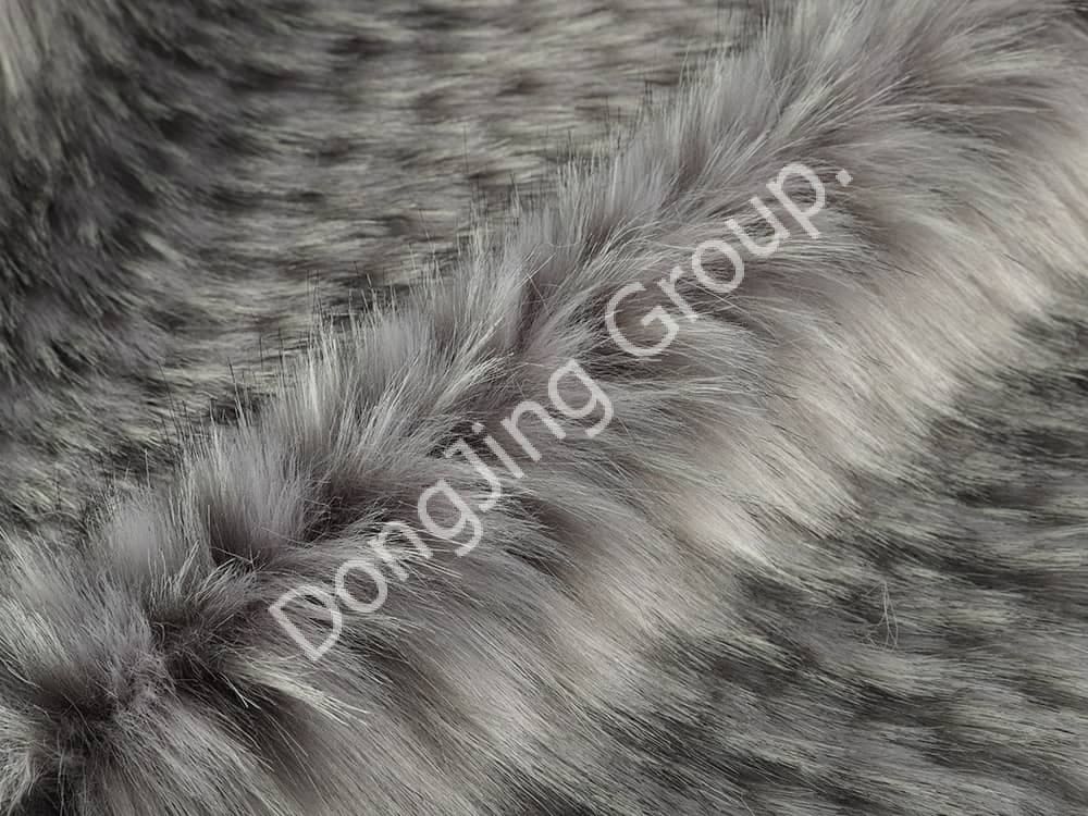 9W0685-Grijze ananas wasbeerhaar faux fur fabric