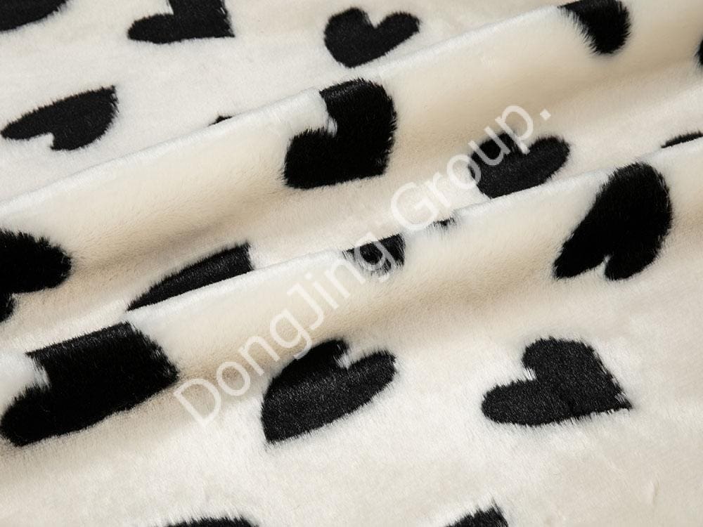 9W1505-Miti Zwart konijnenhaar faux fur fabric