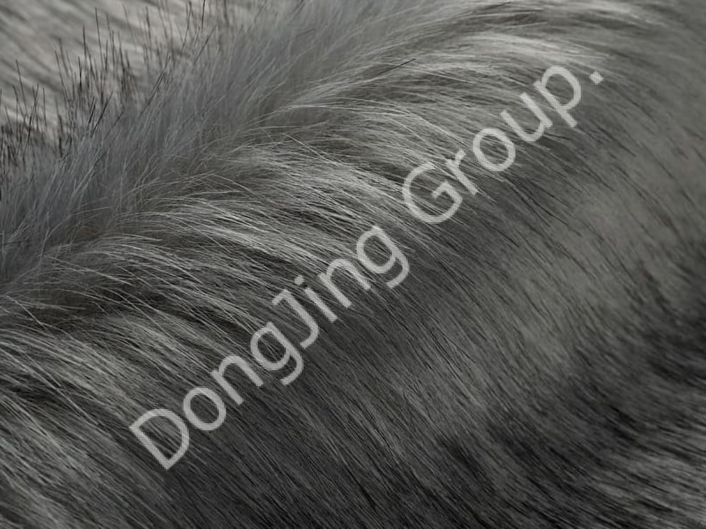 DP0621-Grijs geverfde punt faux fur fabric