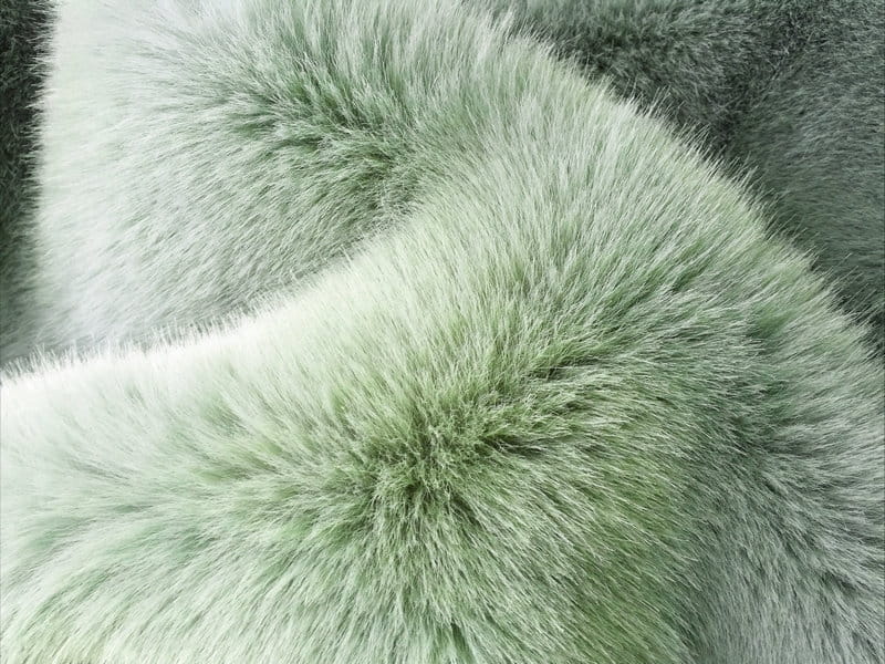 XD0011-Kademom Groen Goud Vos faux fur fabric